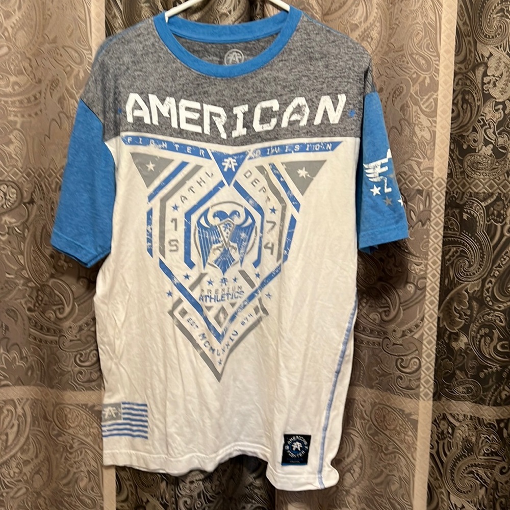 Mens T-shirt Buckle American Fighter XL
